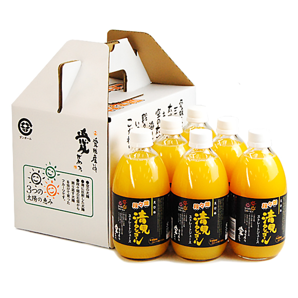 愛媛県産100％ストレート果汁ジュース　清見（きよみ） 6本